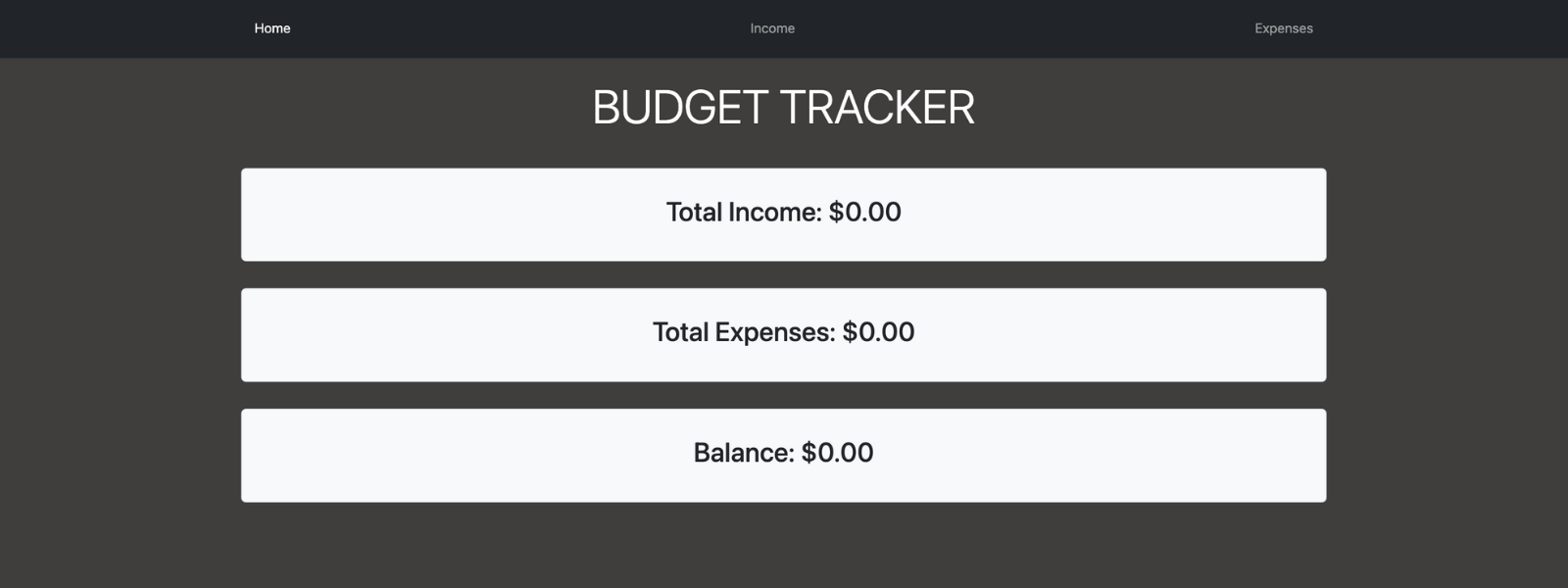 React Budget Tracker