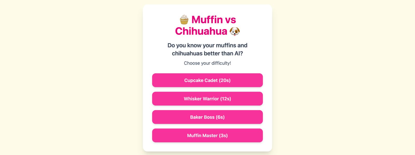 Muffin VS Chihuaha Game